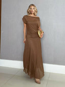 Flowing Sheer Chiffon Maxi Dress