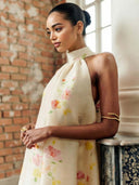 Exquisite Floral Print Sleeveless Maxi Dress