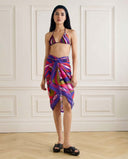 Geometric Print Triangle Bikini Set