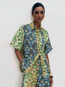 Retro Art Print Short-Sleeve Shirt