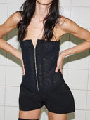 Sexy Strapless Corset Jumpsuit