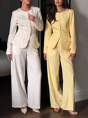 Elegant Slim-fit Flap Suit Jacket