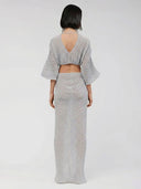 Sexy Twist-Front Cut-Out Maxi Dress