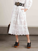 Elegant Cutout Embroidered Lace Shirt