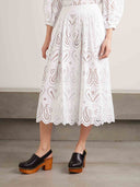Elegant Cutout Embroidered Lace Shirt