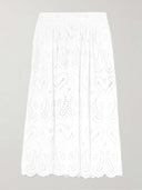 Elegant Cutout Embroidered Lace Shirt & Skirt Two-Piece Set