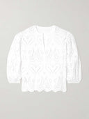 Elegant Cutout Embroidered Lace Shirt & Skirt Two-Piece Set