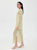 Elegant Long-Sleeve Crochet Lace Maxi Dress