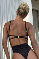 Metallic Embellished Bikini Set