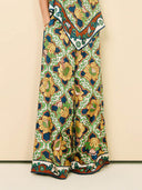 Modern Satin Asymmetrical Print Backless Camisole Top
