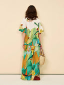 Unique Modern Linen Abstract Print Button-Down Shirt