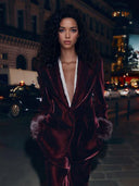 Elegant Blazer & Wide-Leg Pants Two-Piece Set