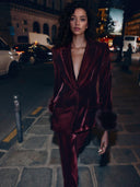 Elegant Blazer & Wide-Leg Pants Two-Piece Set