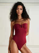 Sexy Backless Strapless One-Piece Swimsuit