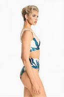 Sexy Tropical Leaf Print Bikini Set