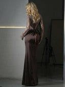 Elegant Lace Satin Mermaid Maxi Dress
