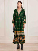 Bohemian Paisley Print Tiered Maxi Dress