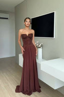 Shiny Slit  Design Maxi Dress