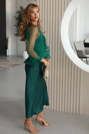 See-Through Shirt And Slip Dress Set