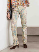 Exquisite Paisley Print Straight Pants