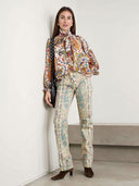 Exquisite Bow-Tie Paisley Print Shirt