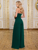 Elegant Strapless Wide-leg Jumpsuit