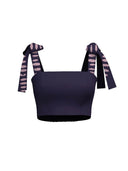 Exquisite Square Neck Bow-Tie Cropped Tank Top