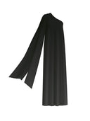 Elegant One-Shoulder Bow-Detail Flowing Maxi Dress