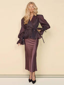Tulle Shirt Sling Dress And Belt Set