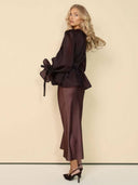 Tulle Shirt Sling Dress And Belt Set