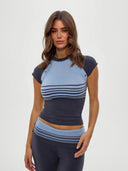 Retro Striped Button-Detail Knit Shirt