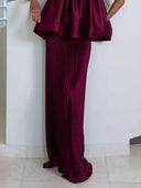 Elegant Pleated Two-piece Skirt Set