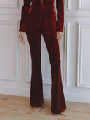 Elegant Velvet Flared Pants