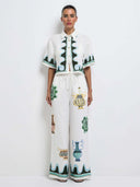 Exquisite Abstract Print Short Shirt
