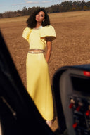 Beautiful Embellished Satin Maxi Skirt