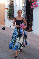 Exquisite Floral Print A-line Midi Dress