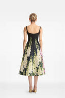 Exquisite Floral Print A-line Midi Dress