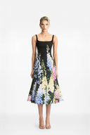 Exquisite Floral Print A-line Midi Dress