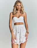Elegant Lace Shirt & Shorts Two-Piece Set