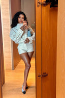 Polka Dot Long-Sleeved Top And Shorts Set