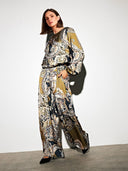 Exquisite Paisley Print Bubble Hem Blouse