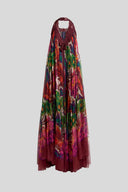 Boho Backless Ruffle Trim Dress
