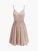 Semi-Sheer Chiffon Ruffle Cape And Mini Dress Suit