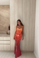 Gradient Sequin Strap Maxi Dress