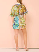 Special Satin Print Mini Dress