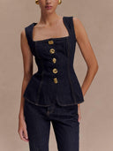 Modern Playful Unique High Waist Pocket Straight Jeans