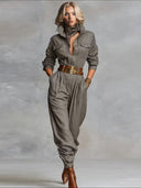 Casual Long-sleeved Jumpsuit