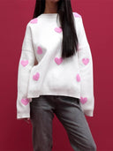 Heart Knit Sweatshirt