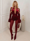 Elegant Button-down Collar Short Jumpsuit