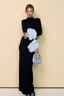 Slim Fit Floral Sleeve Maxi Dress